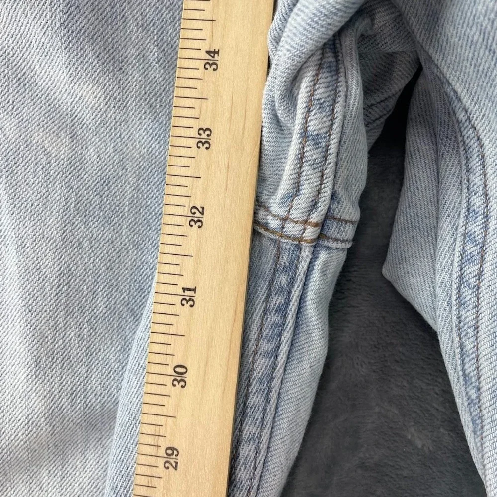 Levis 527 Y2K Boot Cut Jeans Mens 34x30 Fits 36x32 Light Blue Denim Cowboy